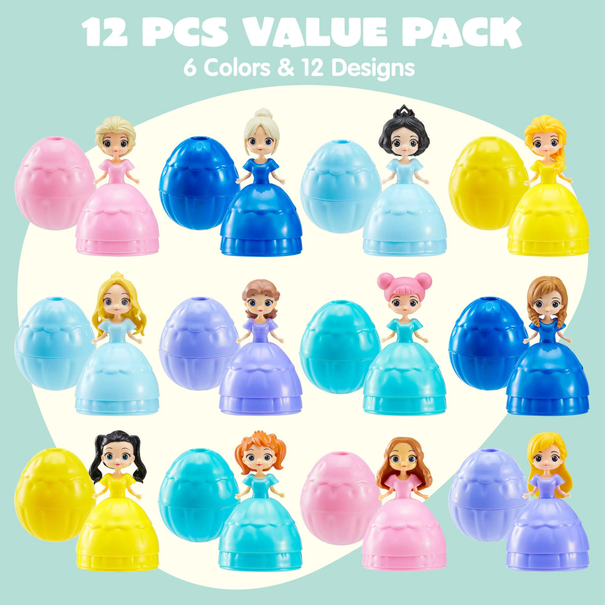 12 Princess Filled Easter Eggs for Egg Hunt