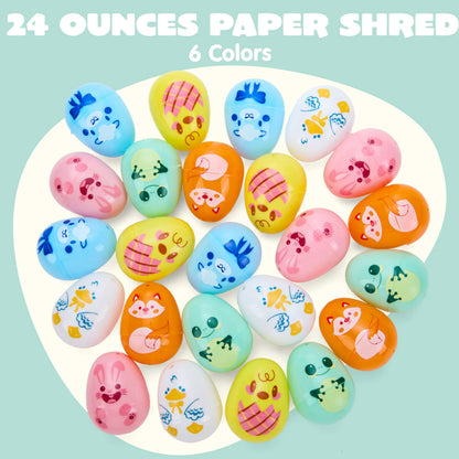 24 Multicolor Plastic Animal Easter Eggs