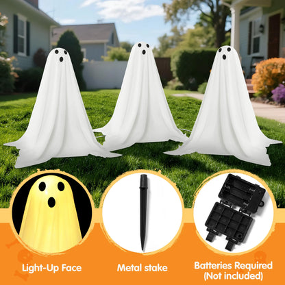 6-Pack Halloween Ghost Pathway Lights for Outdoor Decor