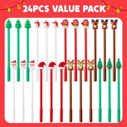 24 Pack Christmas Fun Pens - Bulk Set