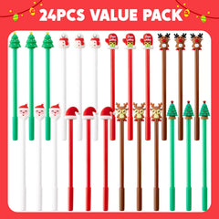 24 Pack Christmas Fun Pens - Bulk Set