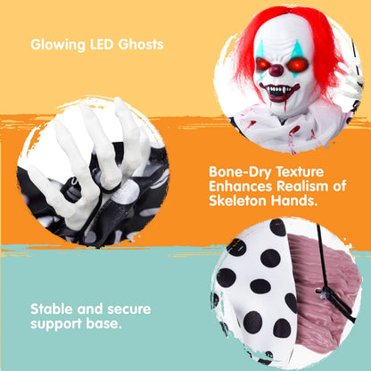 Swinging Animatronic Clown for Halloween