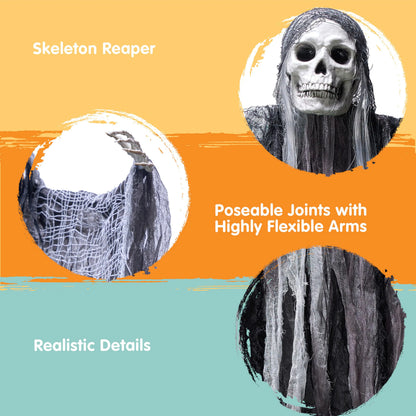 2 Pack Halloween Hanging Grim Reaper Outdoor Decorations