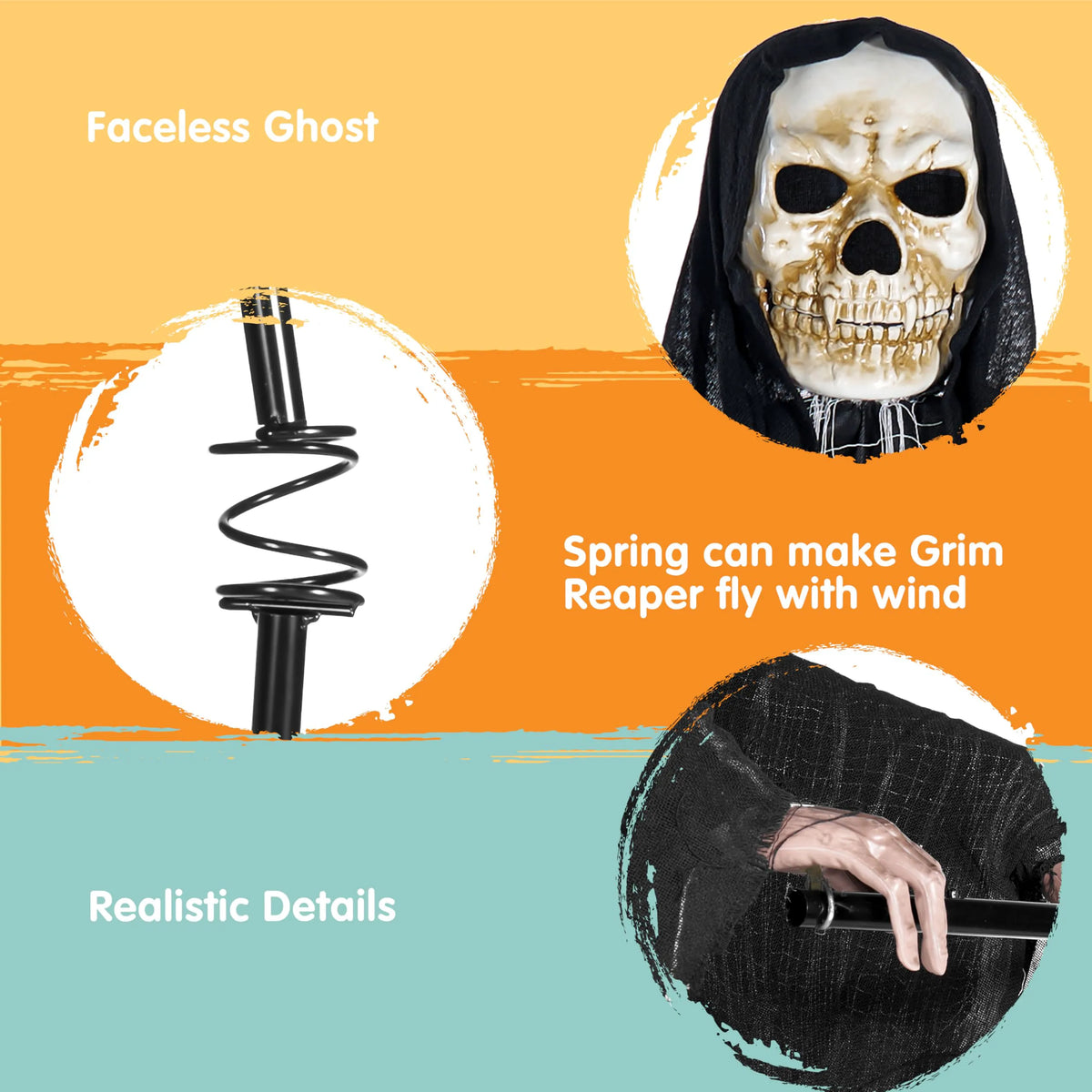 7-Foot Halloween Grim Reaper Decoration