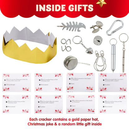 10-Inch Snowflake Christmas Party Favors (No-Snap, 8-Pack)