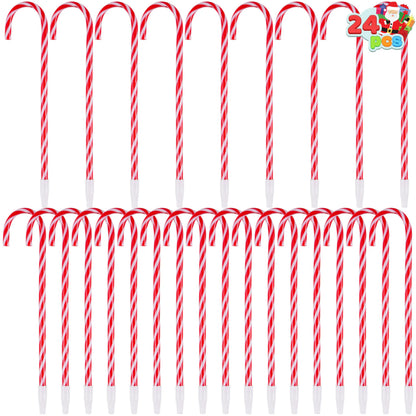 24 Christmas Candy Cane Ballpoint Pens for Kids Gifts