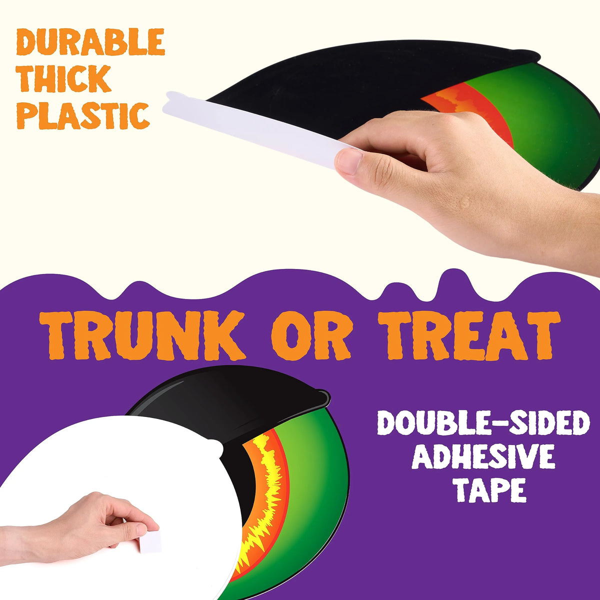 Spider Design Halloween Trunk or Treat Car Decorations Kit for SUV