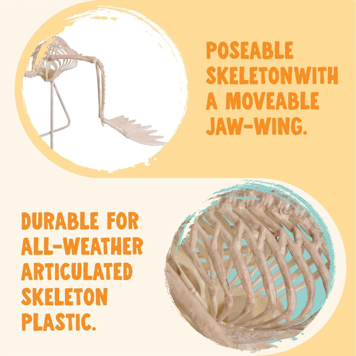 27.6-Inch Flamingo Skeleton Halloween Decoration