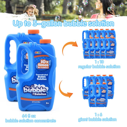32 oz Bubble Solution Concentrated, 2 Pack Blue