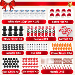 DIY Snowman Craft Kit, 24 Pack Christmas Build Your Own Snowman