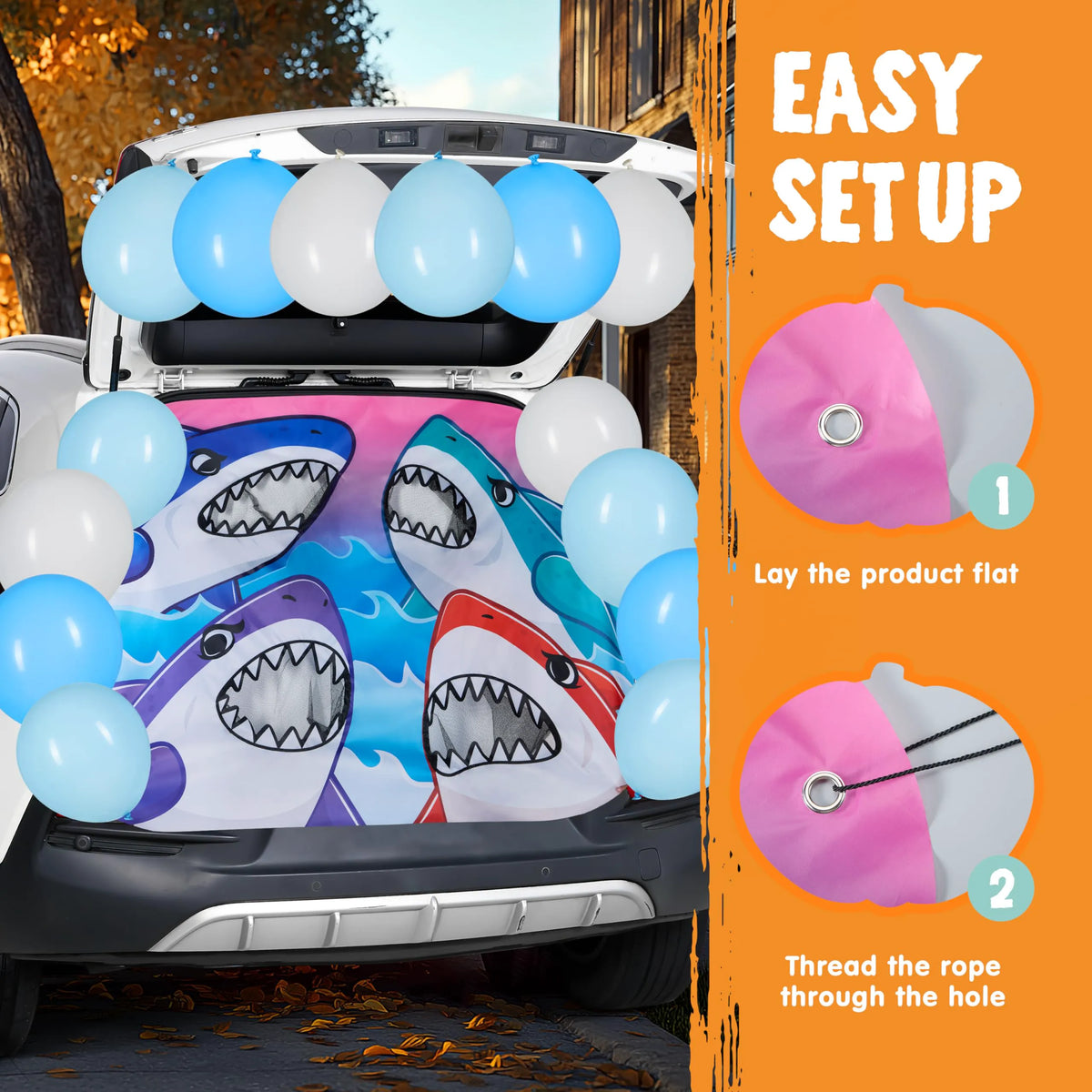 Shark Toss Game Kit for Halloween Trunk or Treat