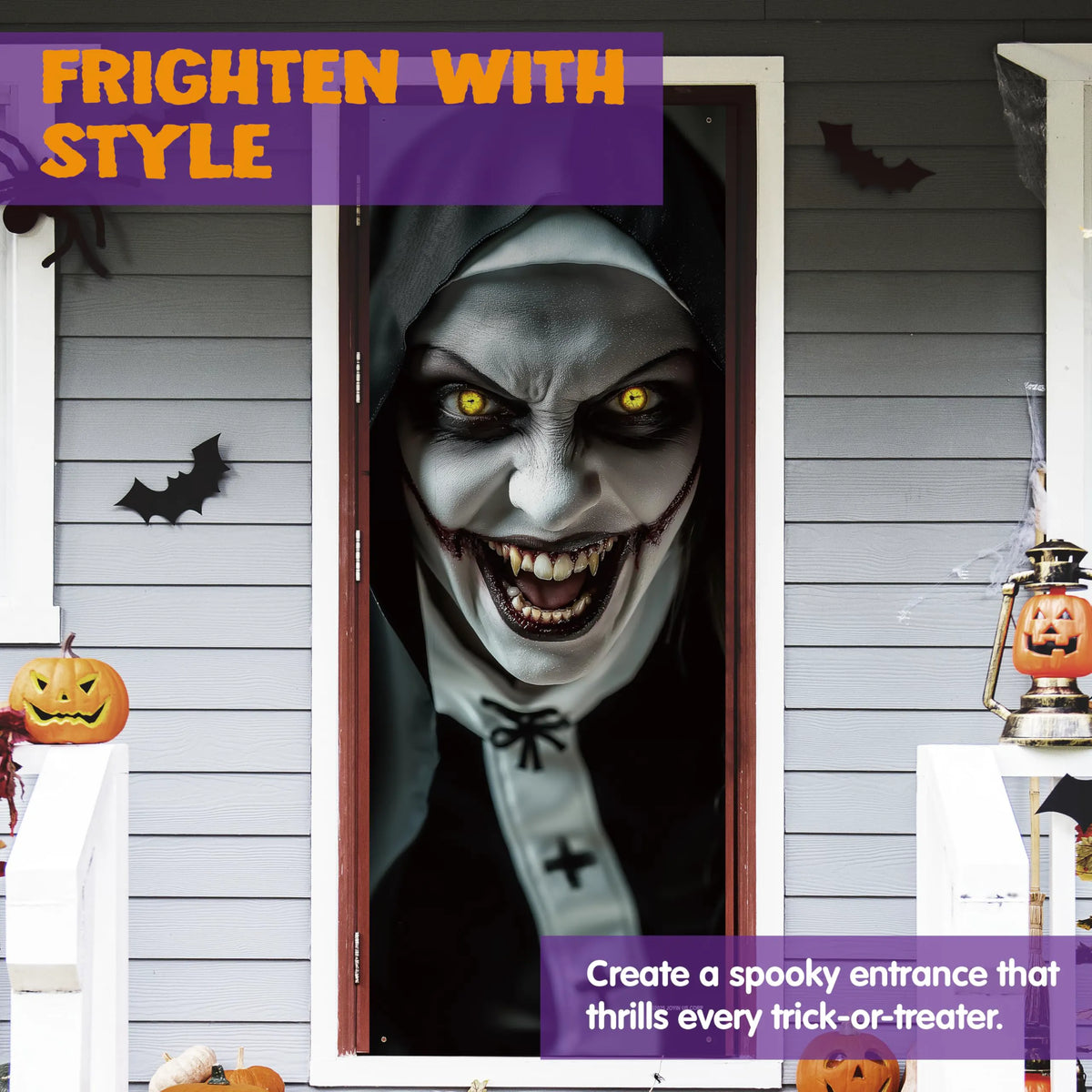 Spooky Ghost Door Cover for Halloween Indoor Decor