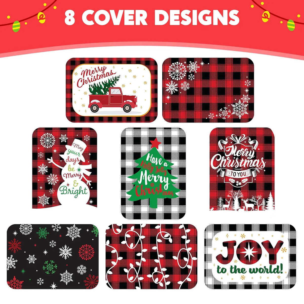24-Pack Christmas Foil Containers with Lids