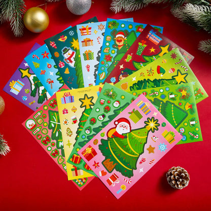 48 Christmas Sticker Sheets for Kids' Crafts