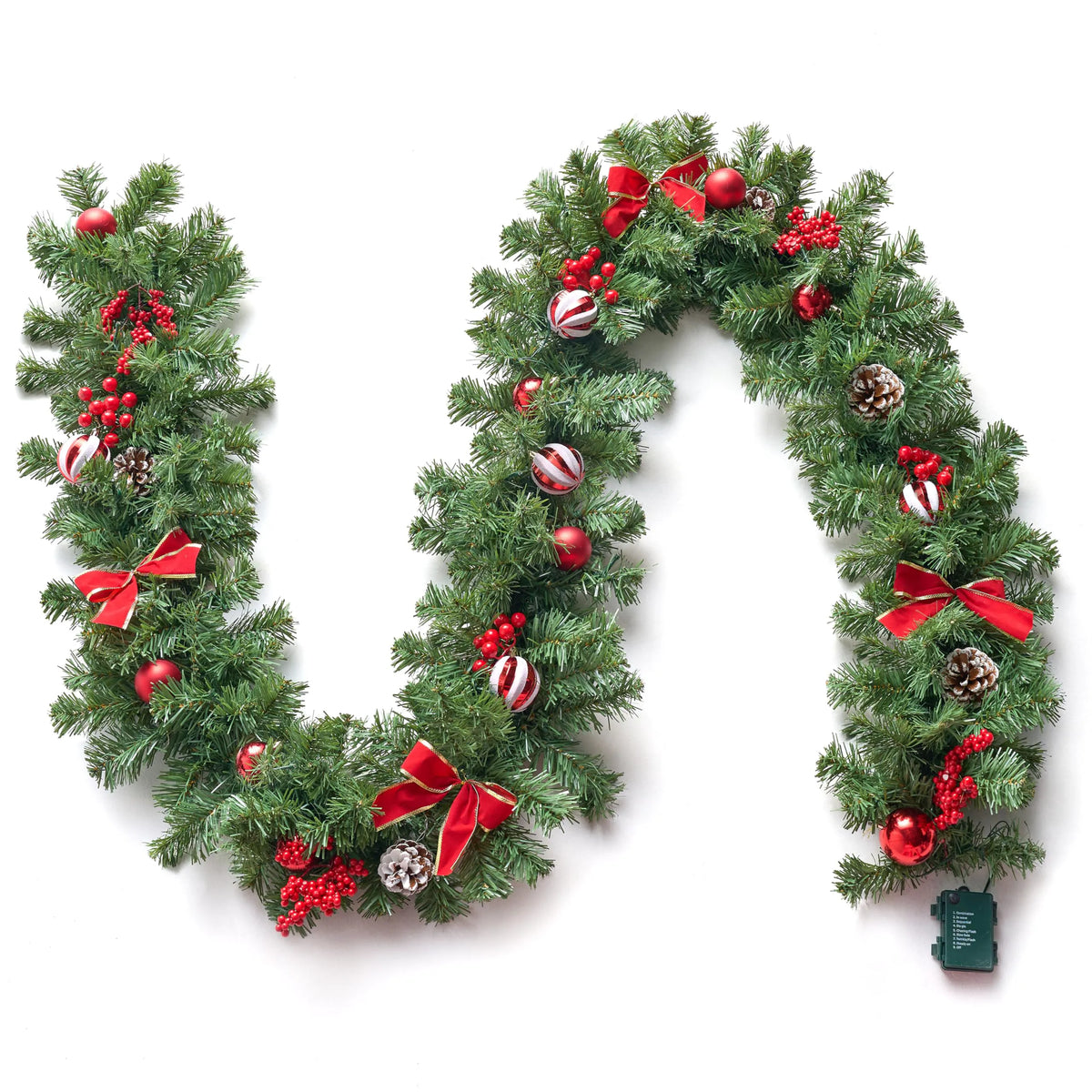 9-Foot Christmas Garland with Lights