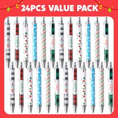 24 Pack Christmas Ballpoint Pens - Bulk
