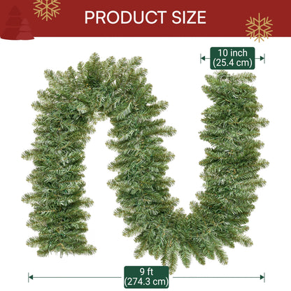 9Ft Prelit Christmas Garland with 50 Lights
