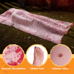 5-Foot Scary Inflatable Body with Covered Feet for Halloween