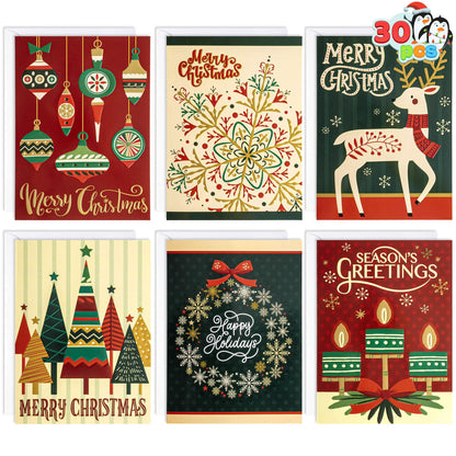 30 Pack Boxed Christmas Cards