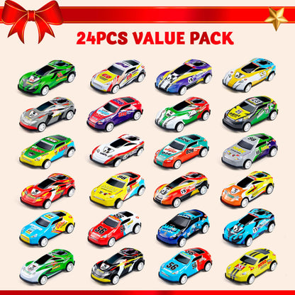 24 Days of Christmas Advent Calendar with Pull-Back Vehicles