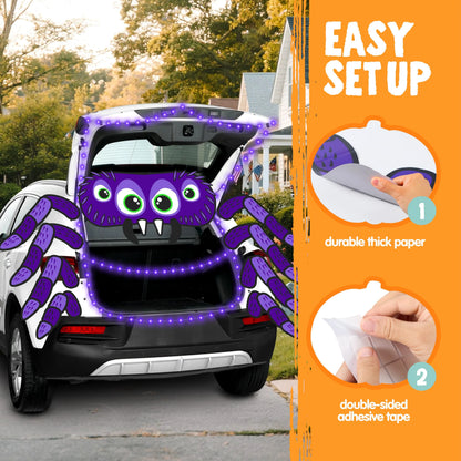 Spider-Themed Halloween Trunk or Treat Car Decorations Kit