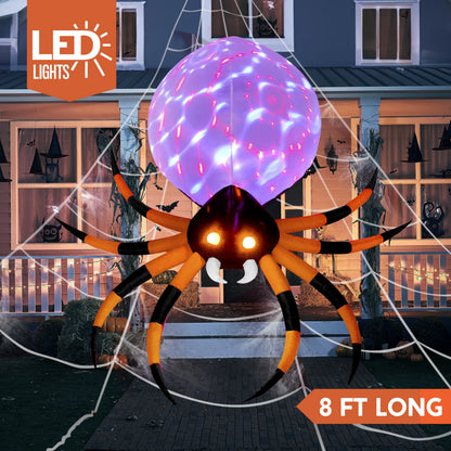 8 FT Giant Halloween Inflatable Spider Outdoor Decoration