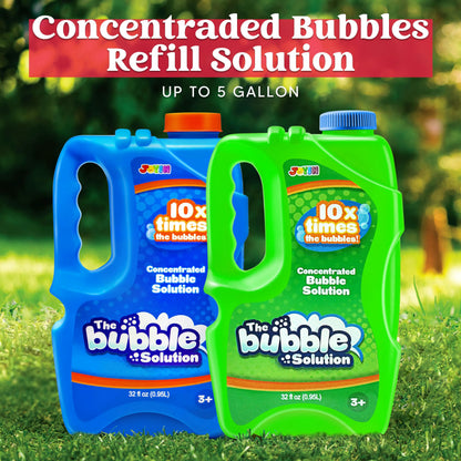 2 Bottles of Bubble Refill Solution, 64oz Each (Makes Up to 5 Gallons) for Bubble Machine