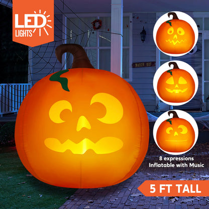 5ft Halloween Inflatable Pumpkin Outdoor Decoration