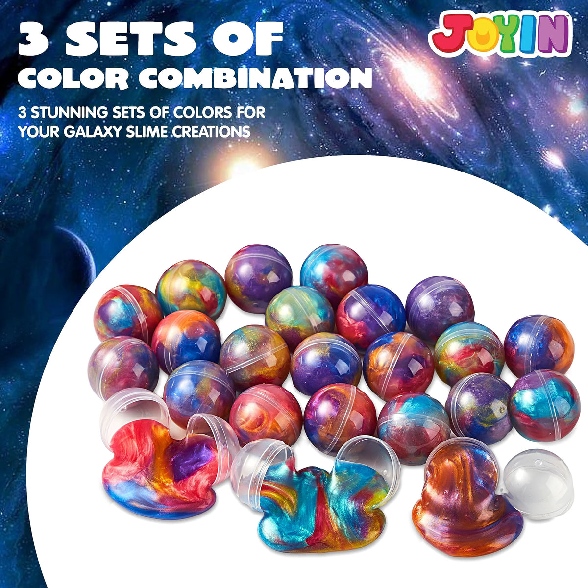24 Pack Galaxy Slime Balls Party Favors