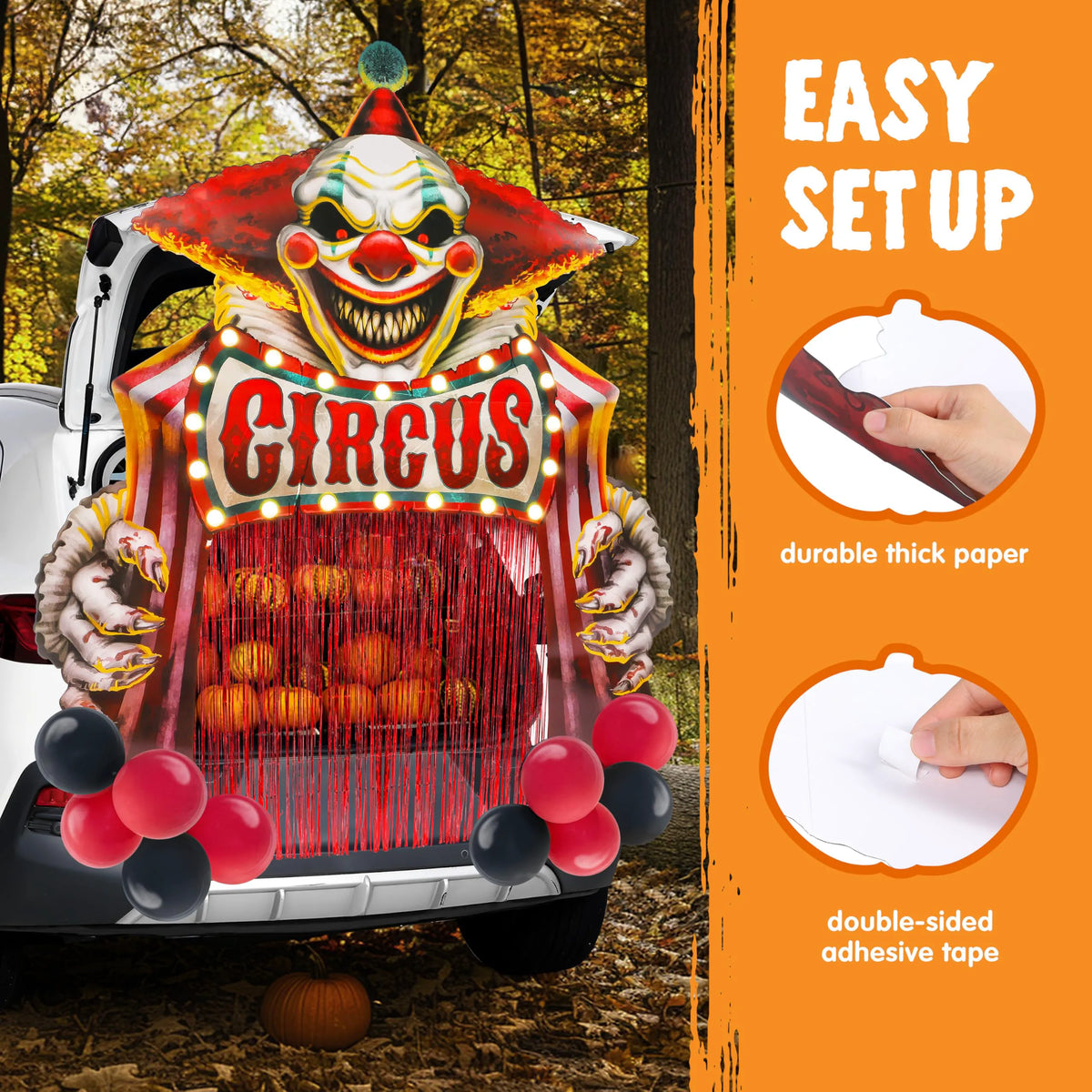 Halloween Clown Circus Carnival Decoration Kit
