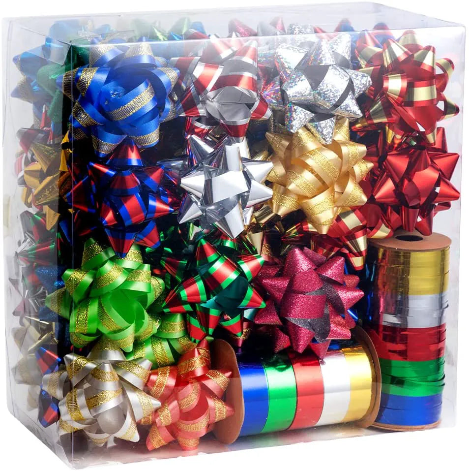 3 Inch Christmas Gift Bows, 75 Pack