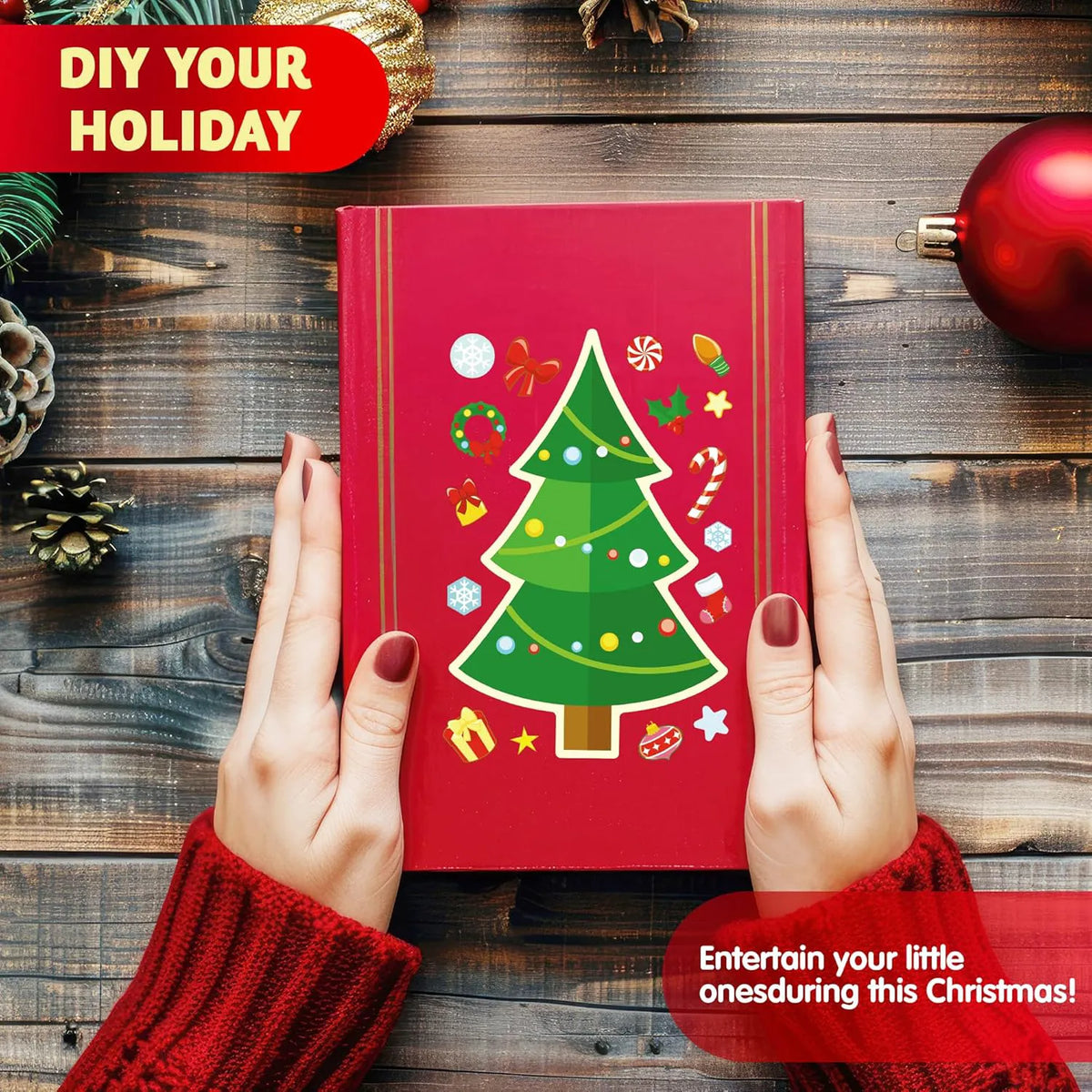 24 Pcs Christmas Tree Stickers - Make Your Own Christmas Tree Sticker Sheets