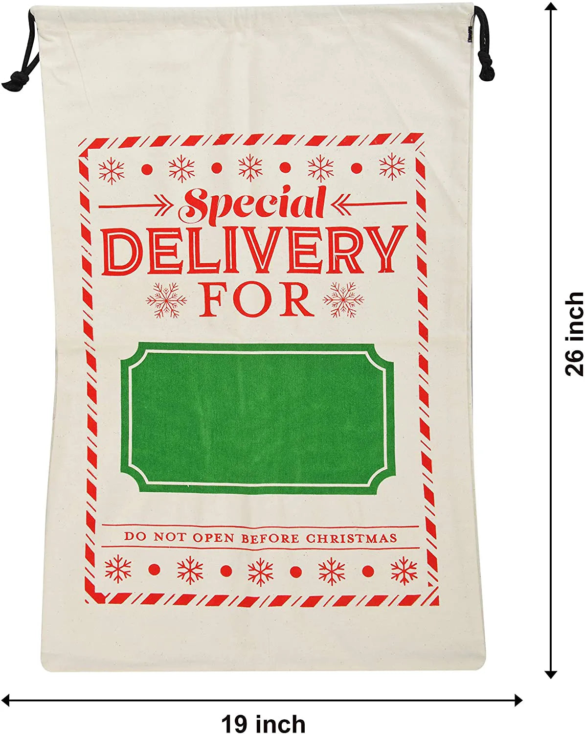 Large Santa Drawstring Bags, Set of 3
