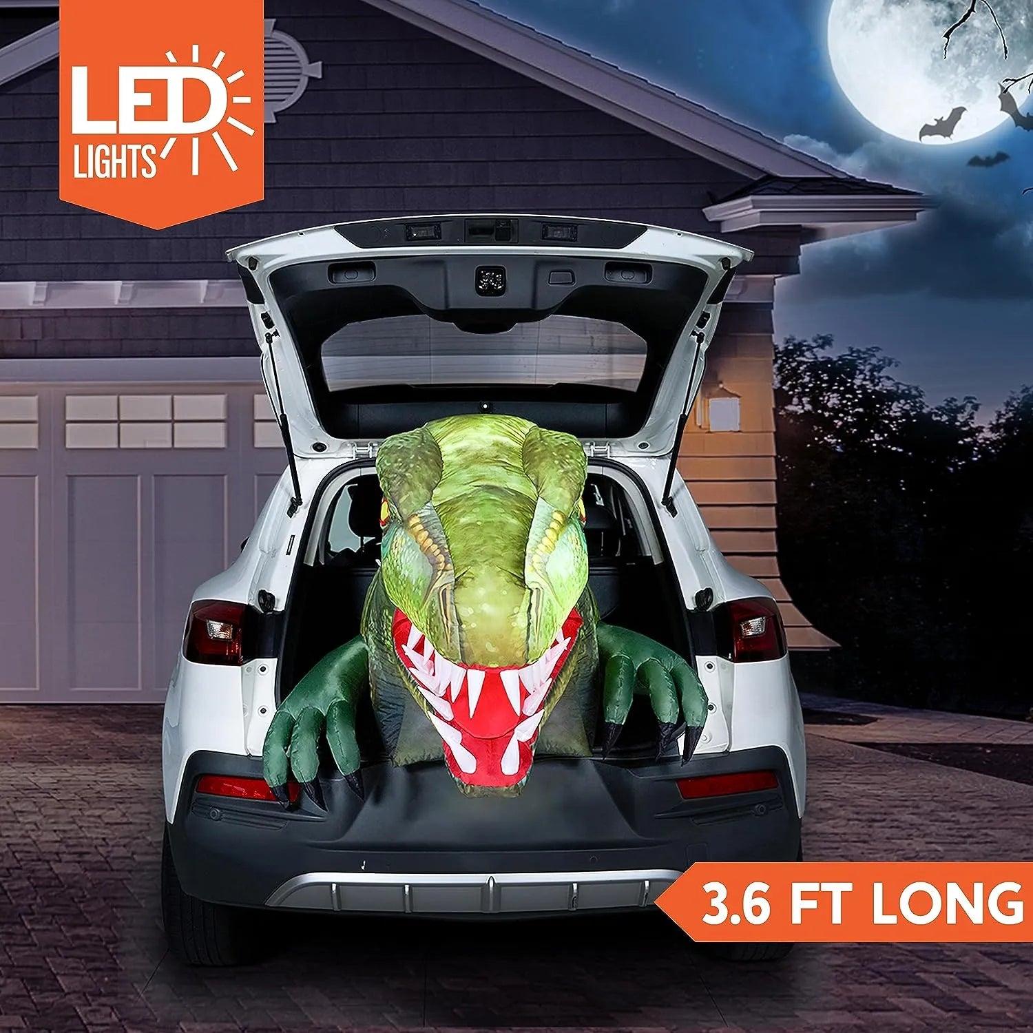 3.6ft Dinosaur Trunk or Treat Halloween Inflatable