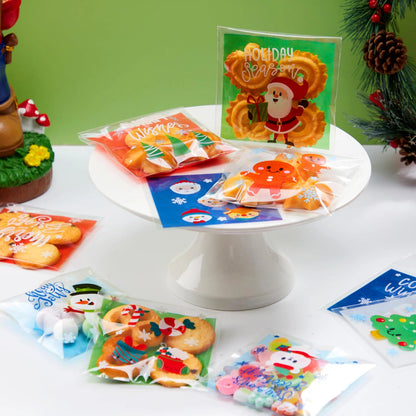 300 Pack Christmas Cellophane Candy Treat Bags