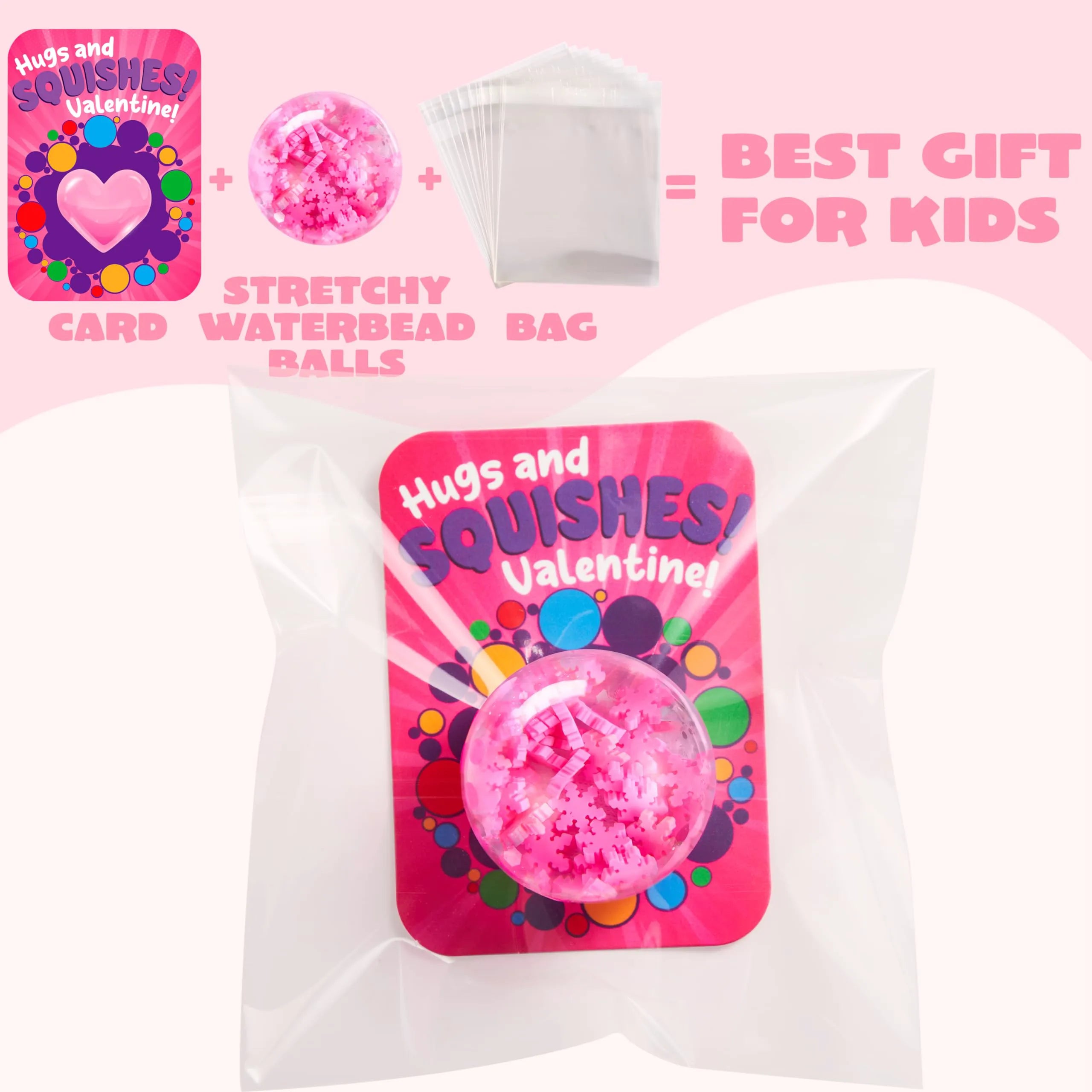 30 Valentine's Day Stress Balls with Cards
