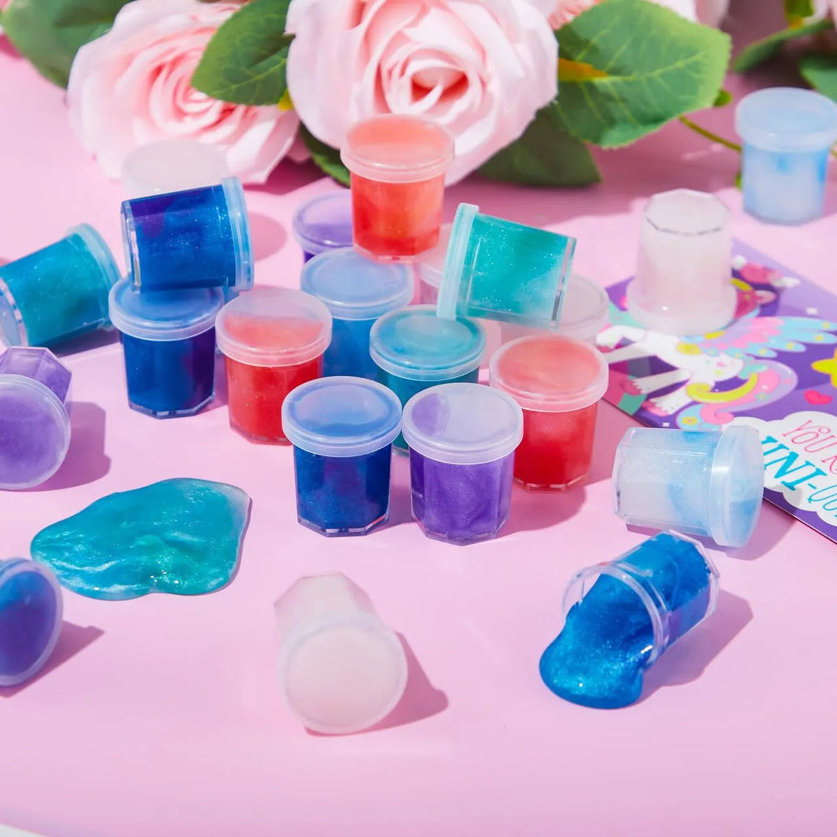 30-Pack Fantasy Slime with Cards - Stress Relief Fidget Toy