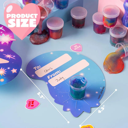 30 Pack Galaxy Slime Fidget Toy with Irregular Cards for Stress Relief