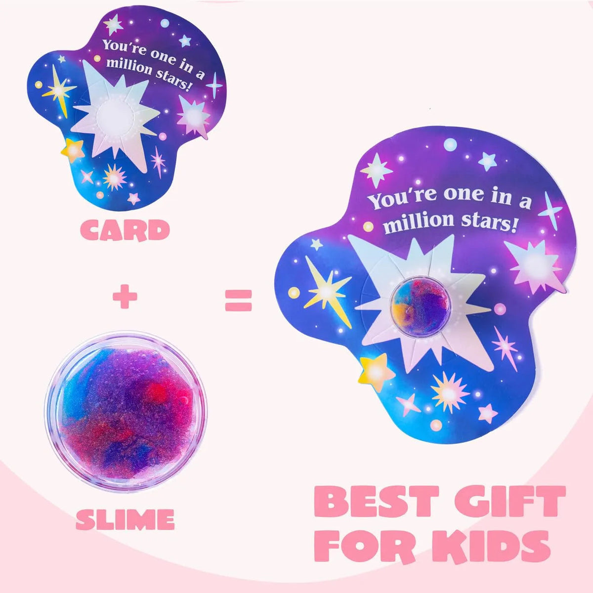 30 Pack Galaxy Slime Fidget Toy with Irregular Cards for Stress Relief
