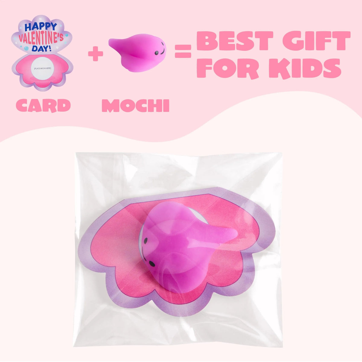30 Packs Valentine's Day Gift Cards with Mochi Squishy Toys for Kids Exchange Prizes