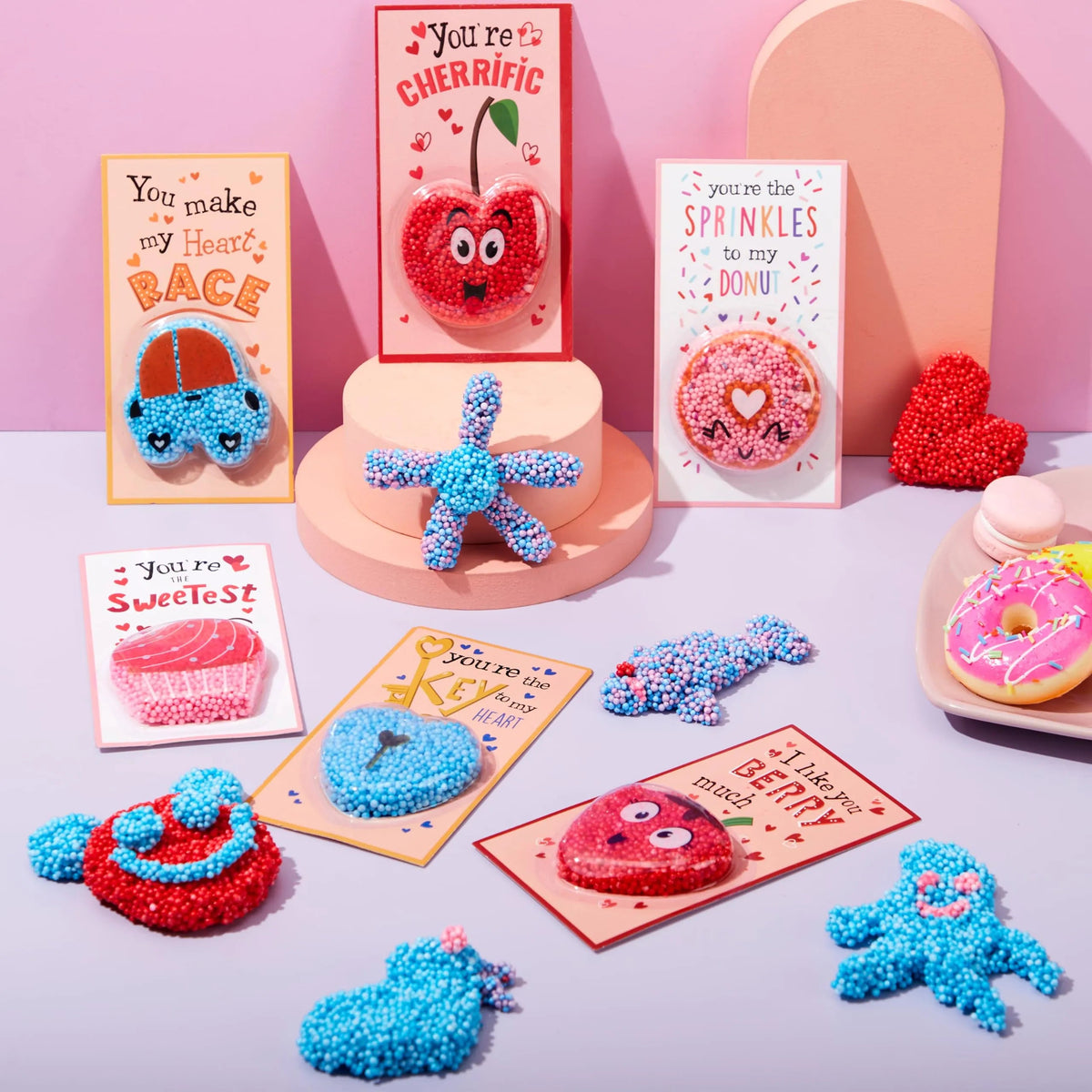 30 Valentine's Day Gift Cards with Foam for Gift Exchange Prizes