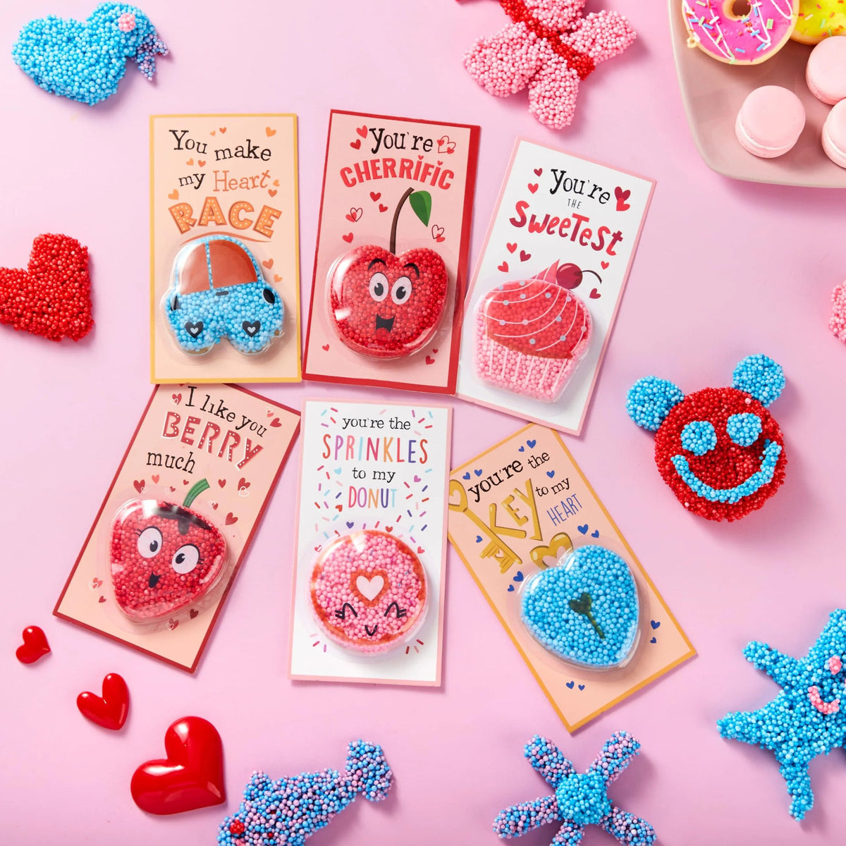 30 Valentine's Day Gift Cards with Foam for Gift Exchange Prizes