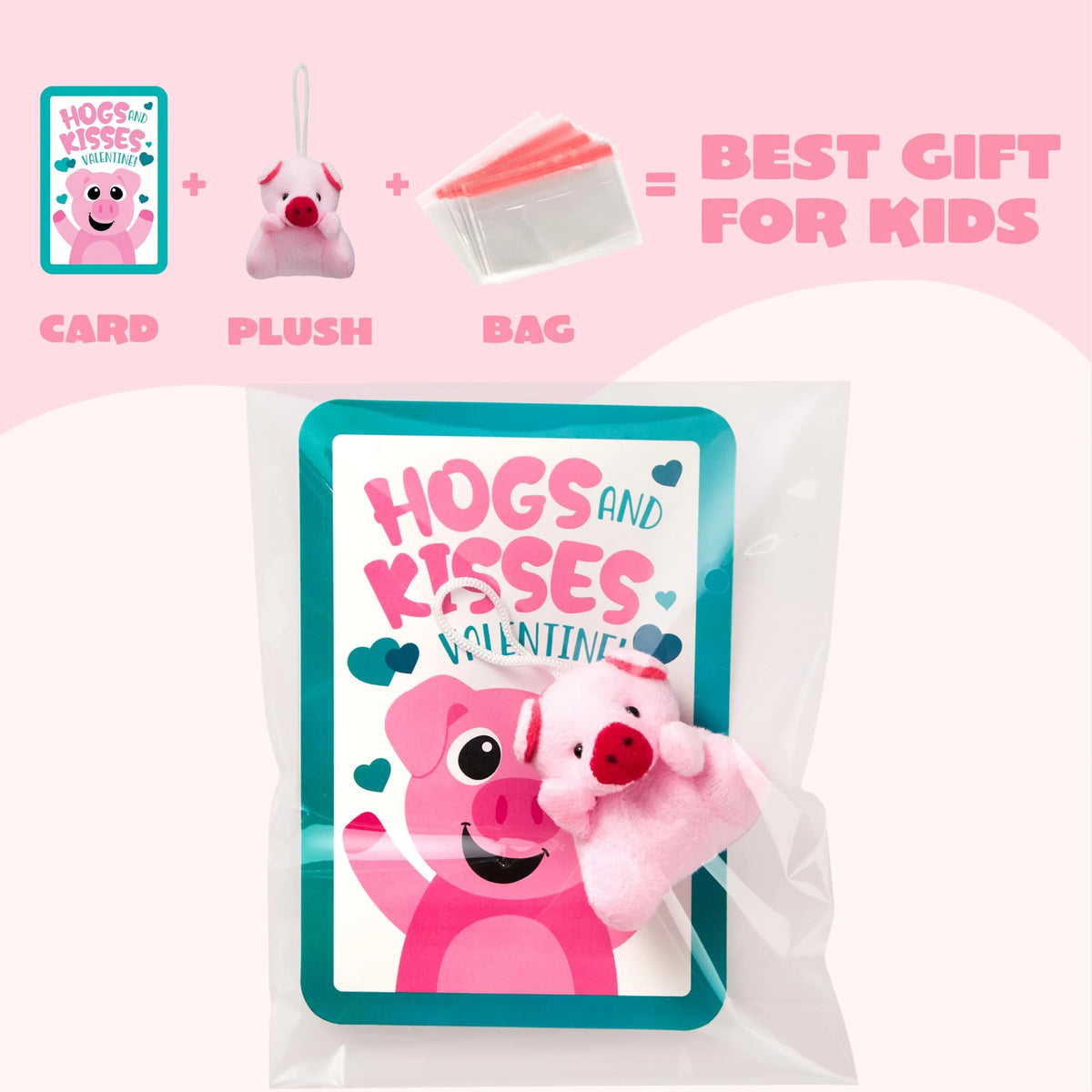 30-Pack Valentine's Day Cards with Animal Plush Toys for Kids