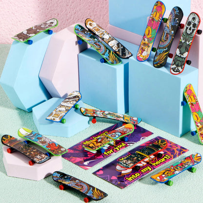 30-Pack Valentine's Day Mini Finger Skateboards with Cards
