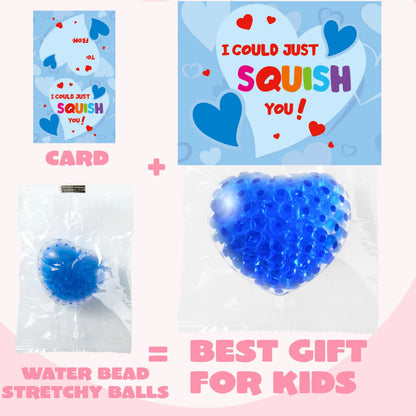 30 Pack Valentine's Day Water Droplet Heart Balls with Hangers