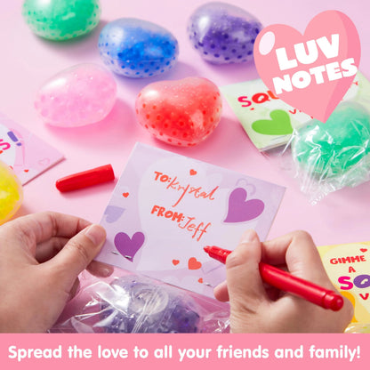 30 Pack Valentine's Day Water Droplet Heart Balls with Hangers