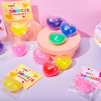 30 Pack Valentine's Day Water Droplet Heart Balls with Hangers