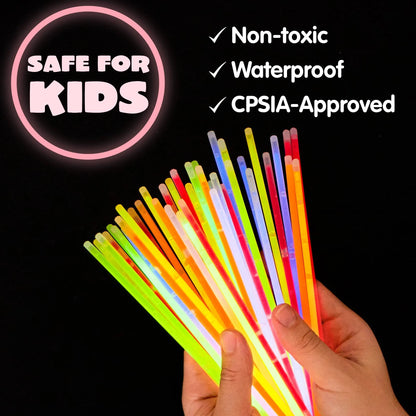 30Pcs Kids Valentine's Cards with Glow Sticks - Classroom Exchange Gifts