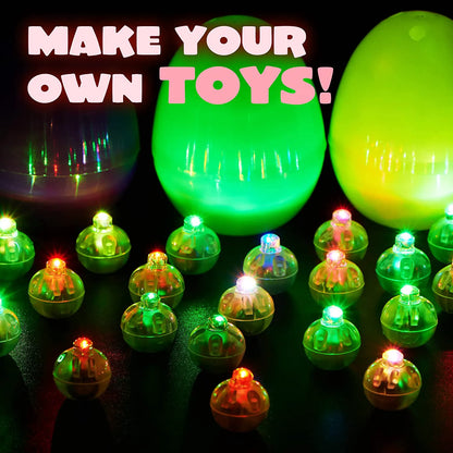 30-Pack Multicolor Glow-in-the-Dark Prefilled Easter Eggs