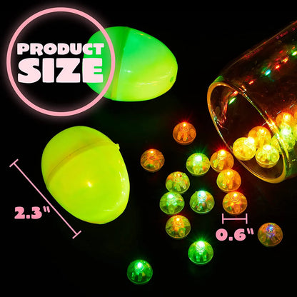 30-Pack Multicolor Glow-in-the-Dark Prefilled Easter Eggs